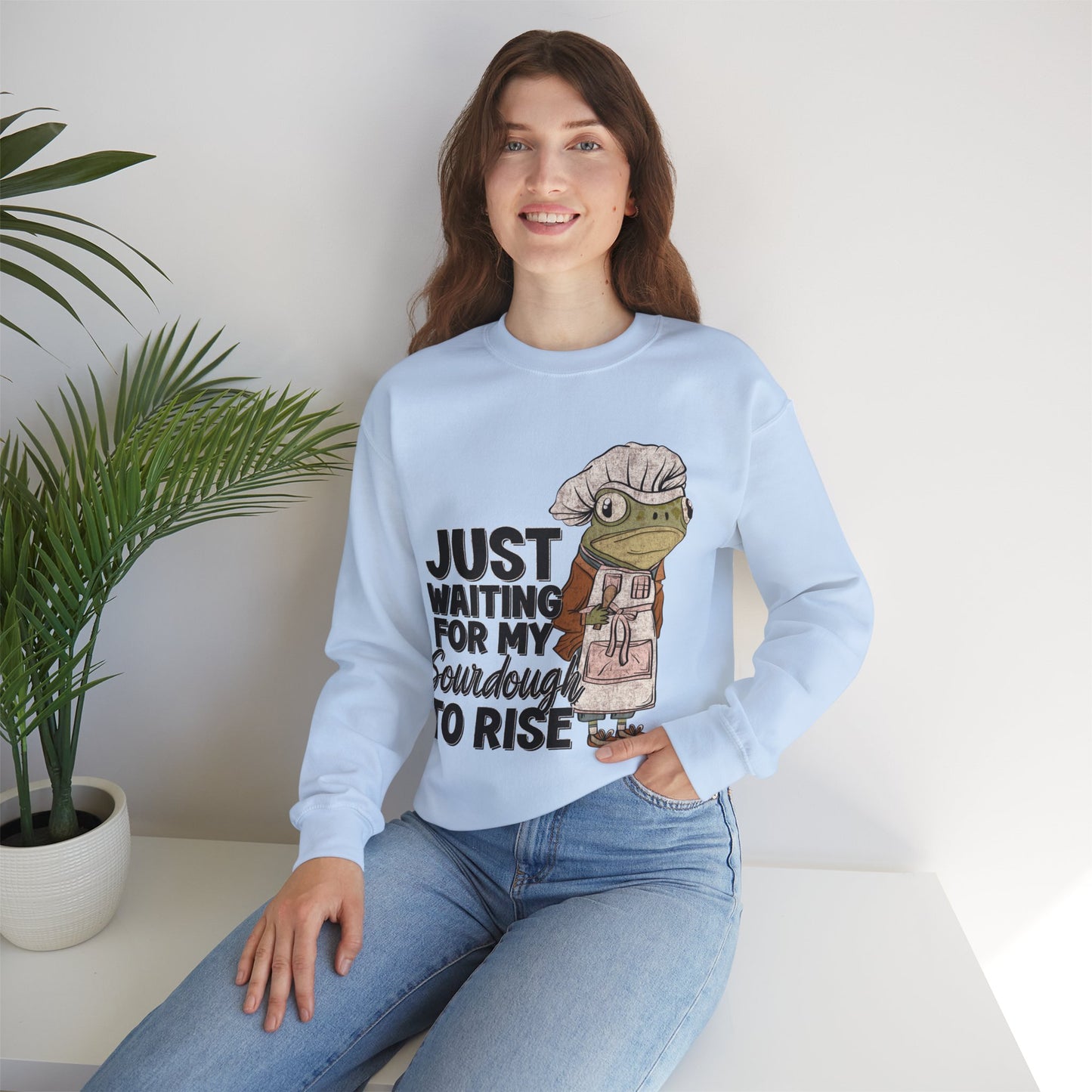 Just Waiting For My Sourdough To Rise - Unisex Heavy Blend™ Crewneck Sweatshirt