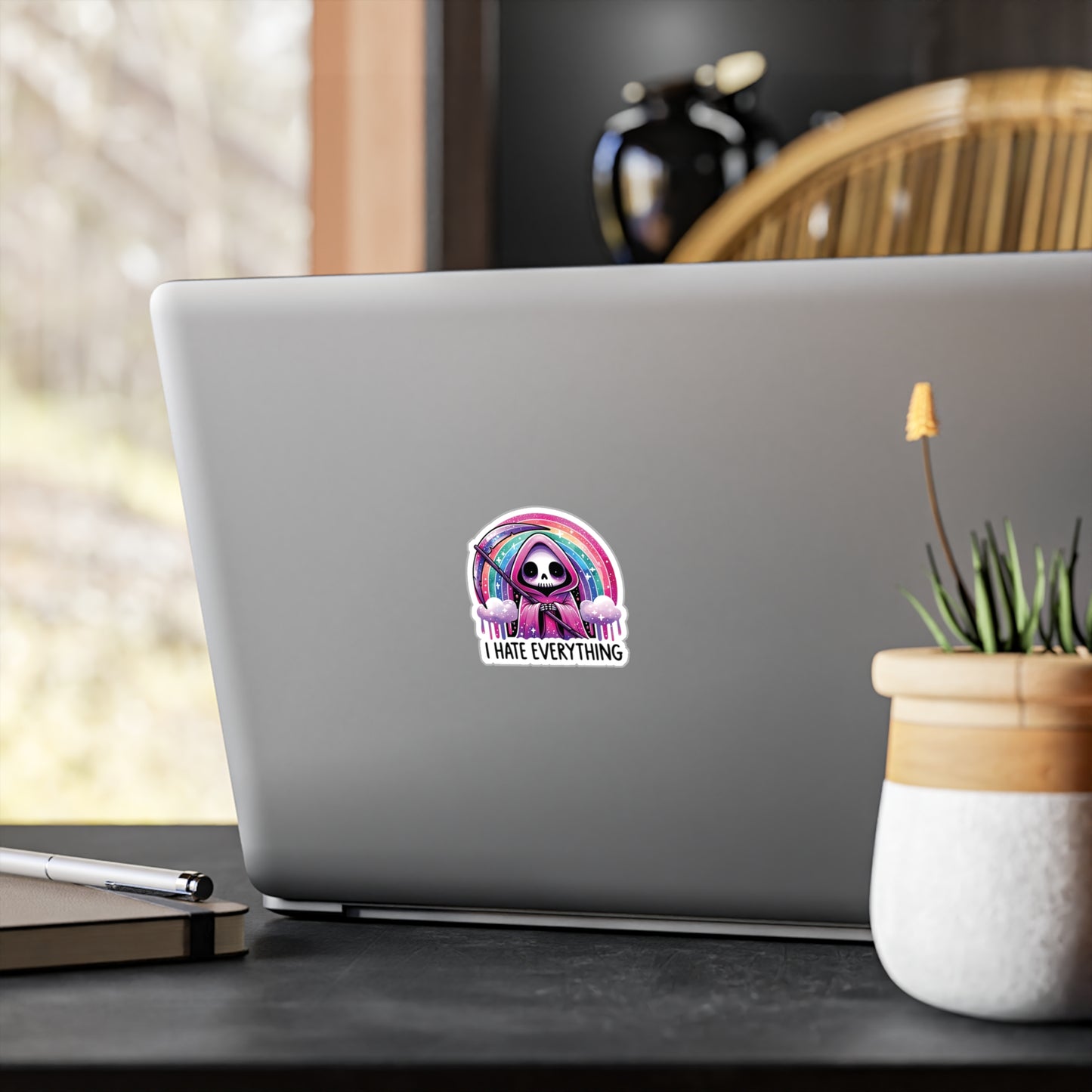 I Hate Everything Grim Reaper - Kiss-Cut Vinyl Decals