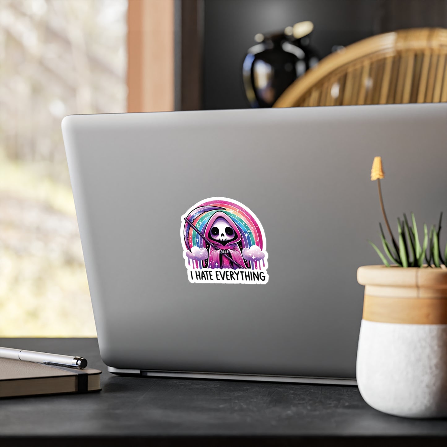 I Hate Everything Grim Reaper - Kiss-Cut Vinyl Decals