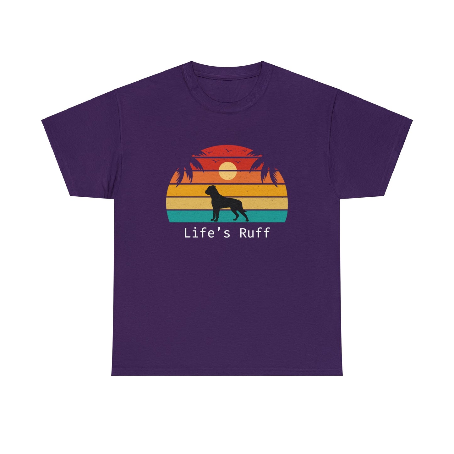 Life's Ruff Rottie w/Tail - Unisex Heavy Cotton Tee