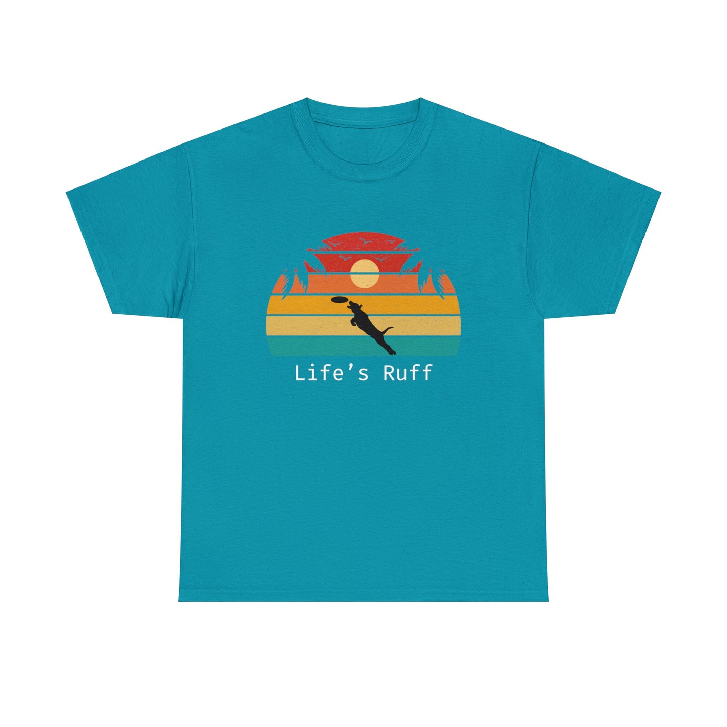 Life's Ruff Frisbee - Unisex Heavy Cotton Tee