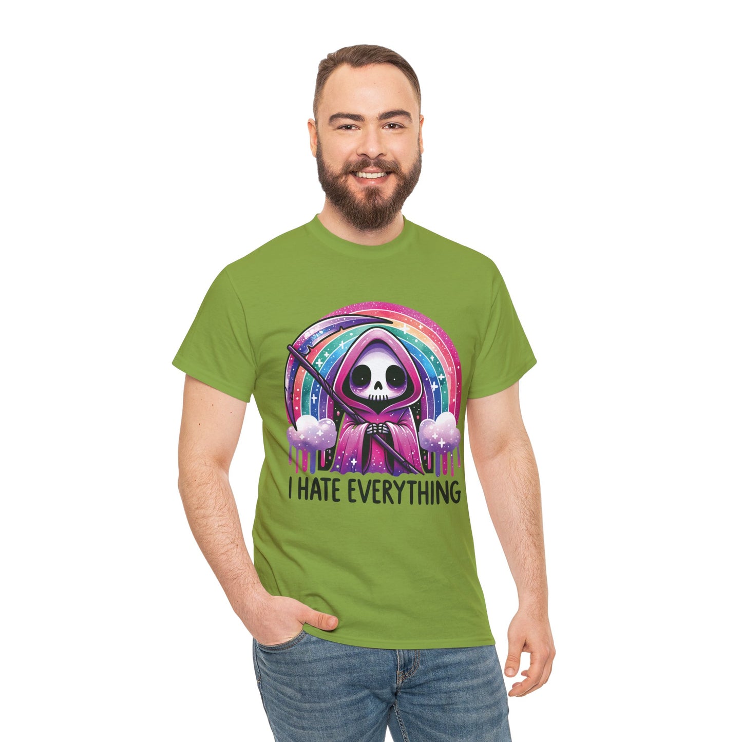 I Hate Everything Grim Reaper - Unisex Heavy Cotton Tee
