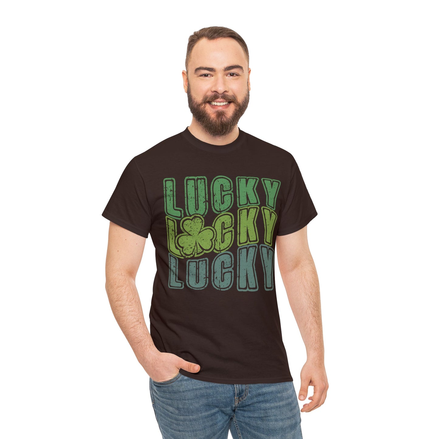 Lucky Lucky Lucky - Unisex Heavy Cotton Tee