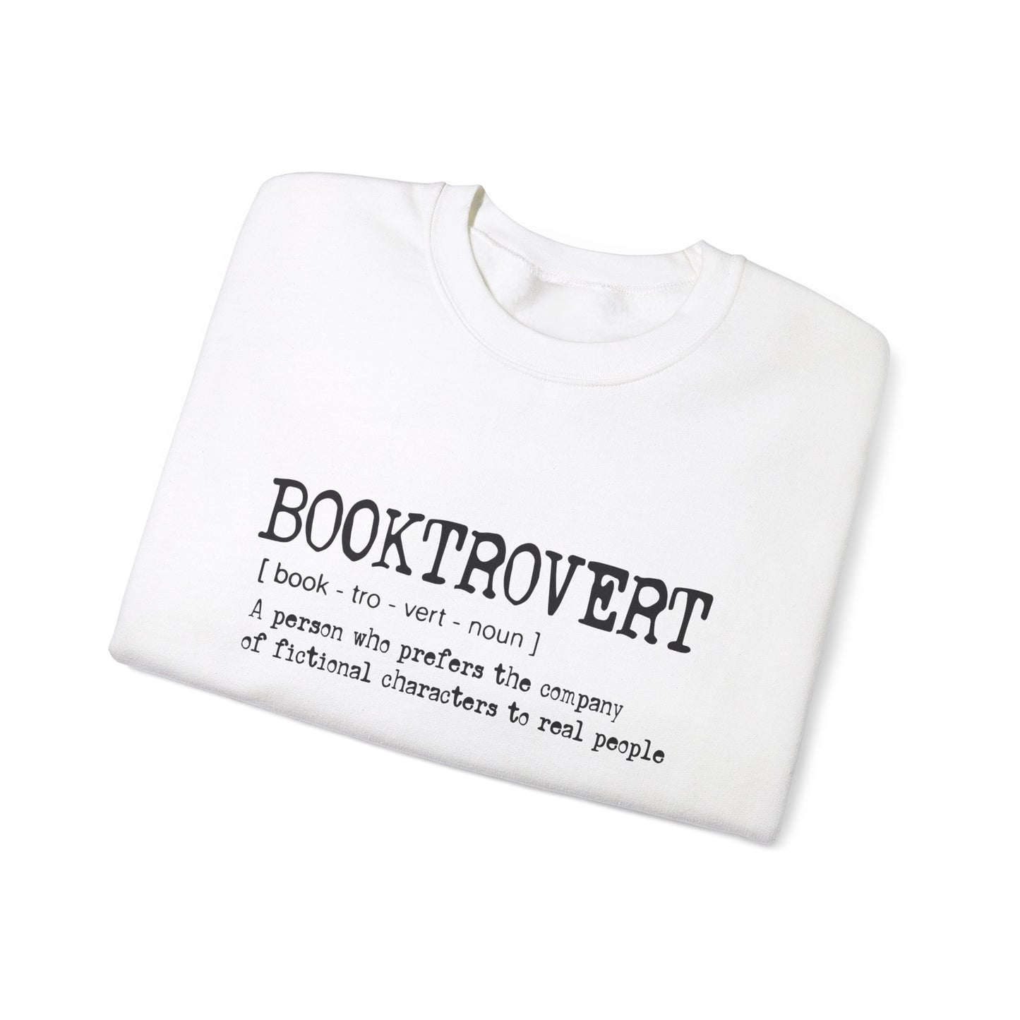 Booktrovert Black Text - Unisex Heavy Blend™ Crewneck Sweatshirt