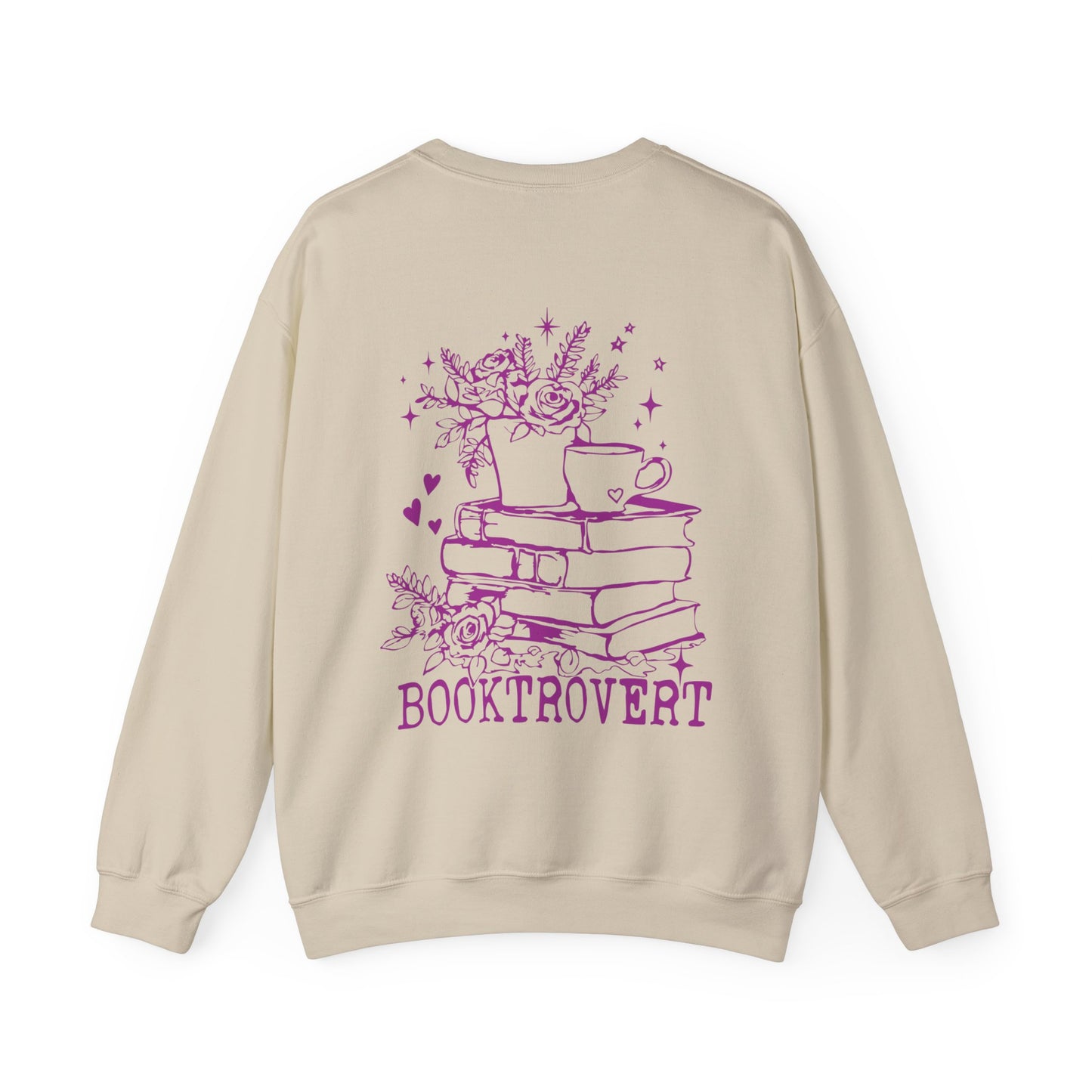 Booktrovert Pink Text - Unisex Heavy Blend™ Crewneck Sweatshirt