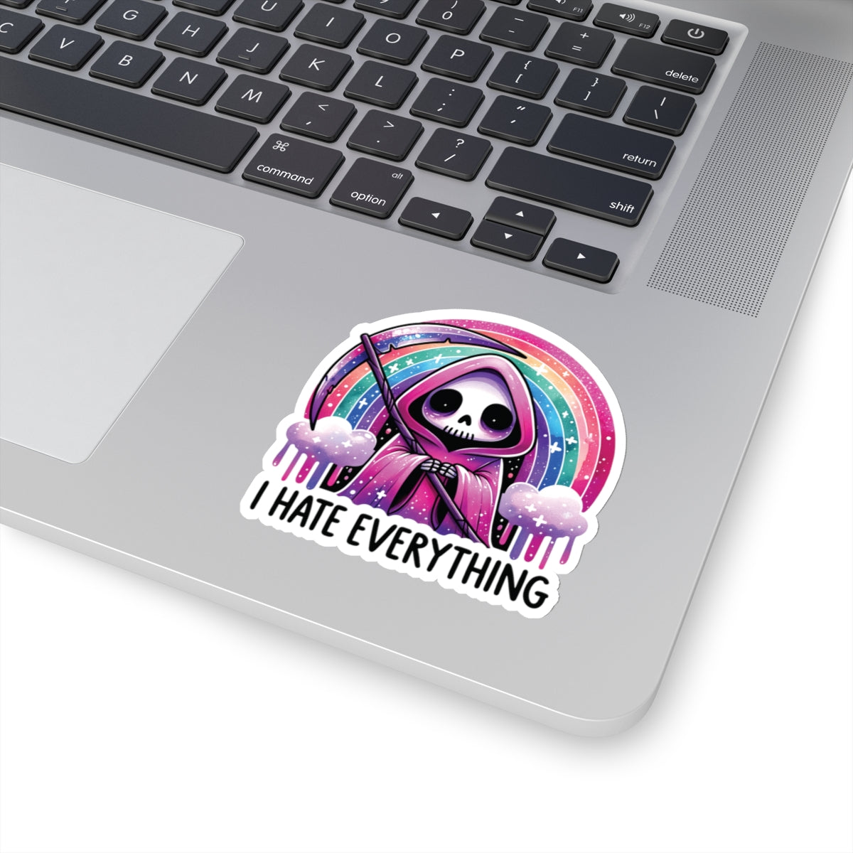 I Hate Everything Grim Reaper - Kiss-Cut Stickers