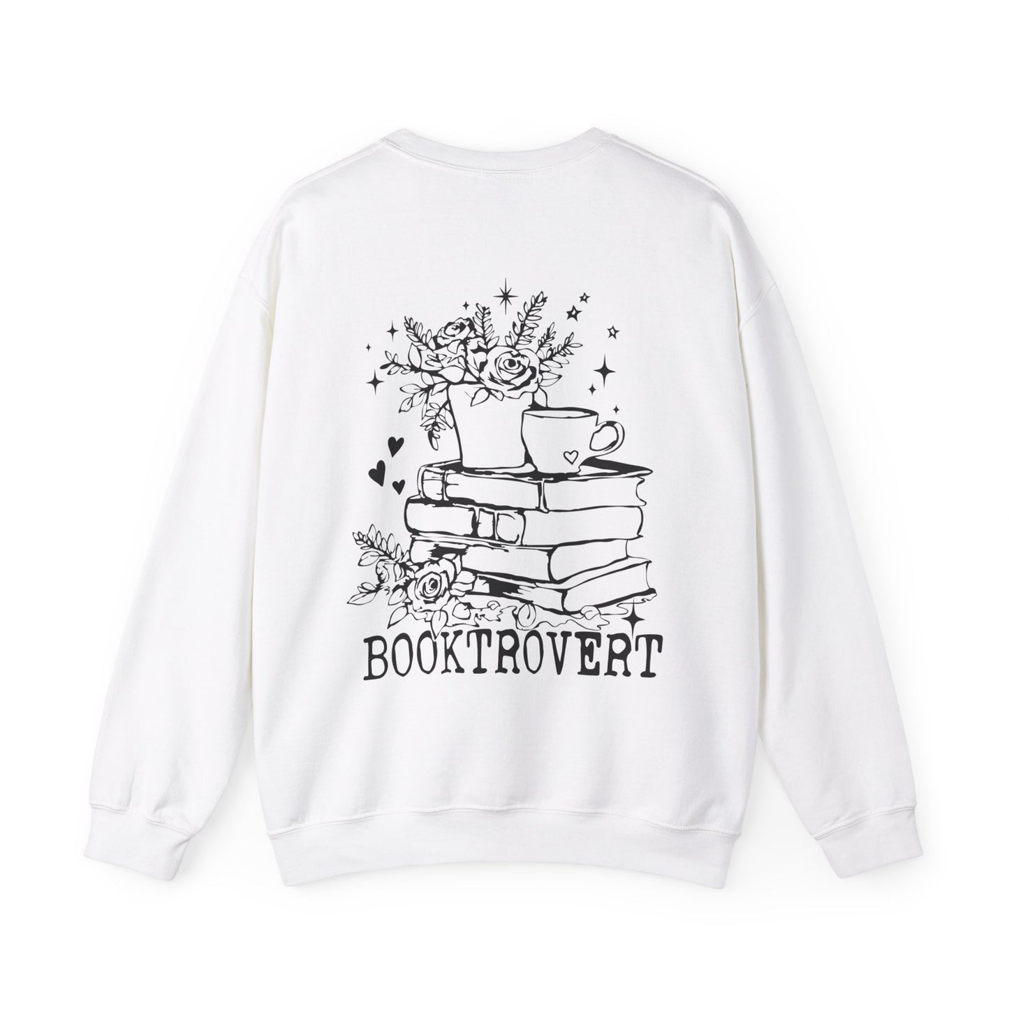 Booktrovert Black Text - Unisex Heavy Blend™ Crewneck Sweatshirt