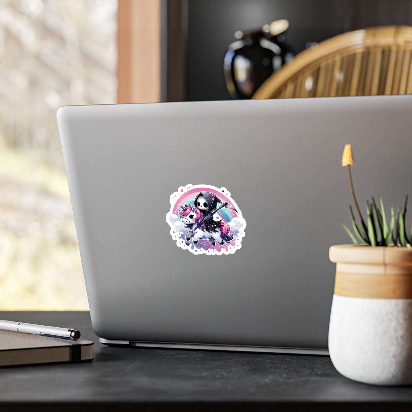 Grim Reaper Unicorn - Kiss-Cut Vinyl Decals