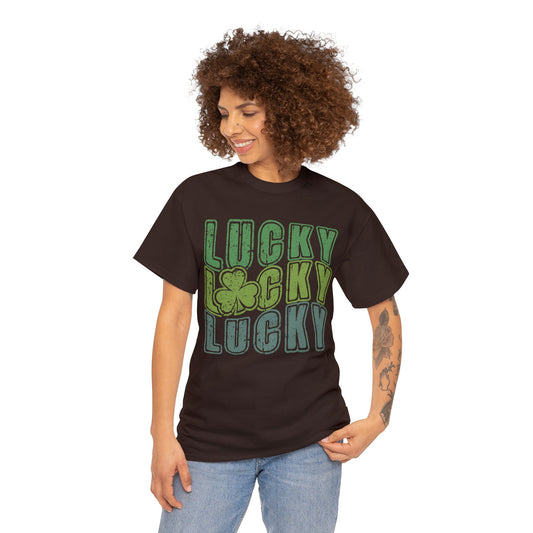 Lucky Lucky Lucky - Unisex Heavy Cotton Tee