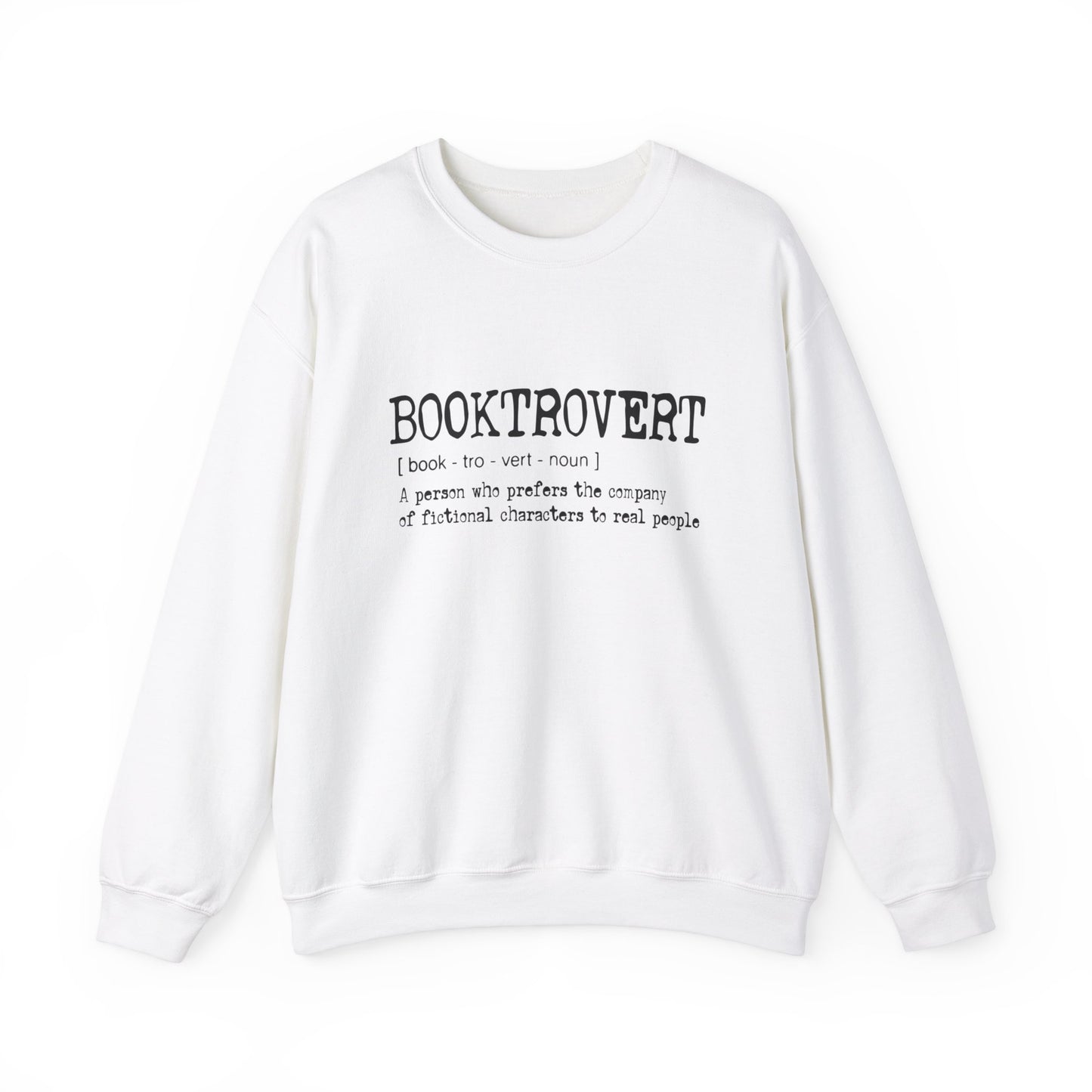 Booktrovert Black Text - Unisex Heavy Blend™ Crewneck Sweatshirt