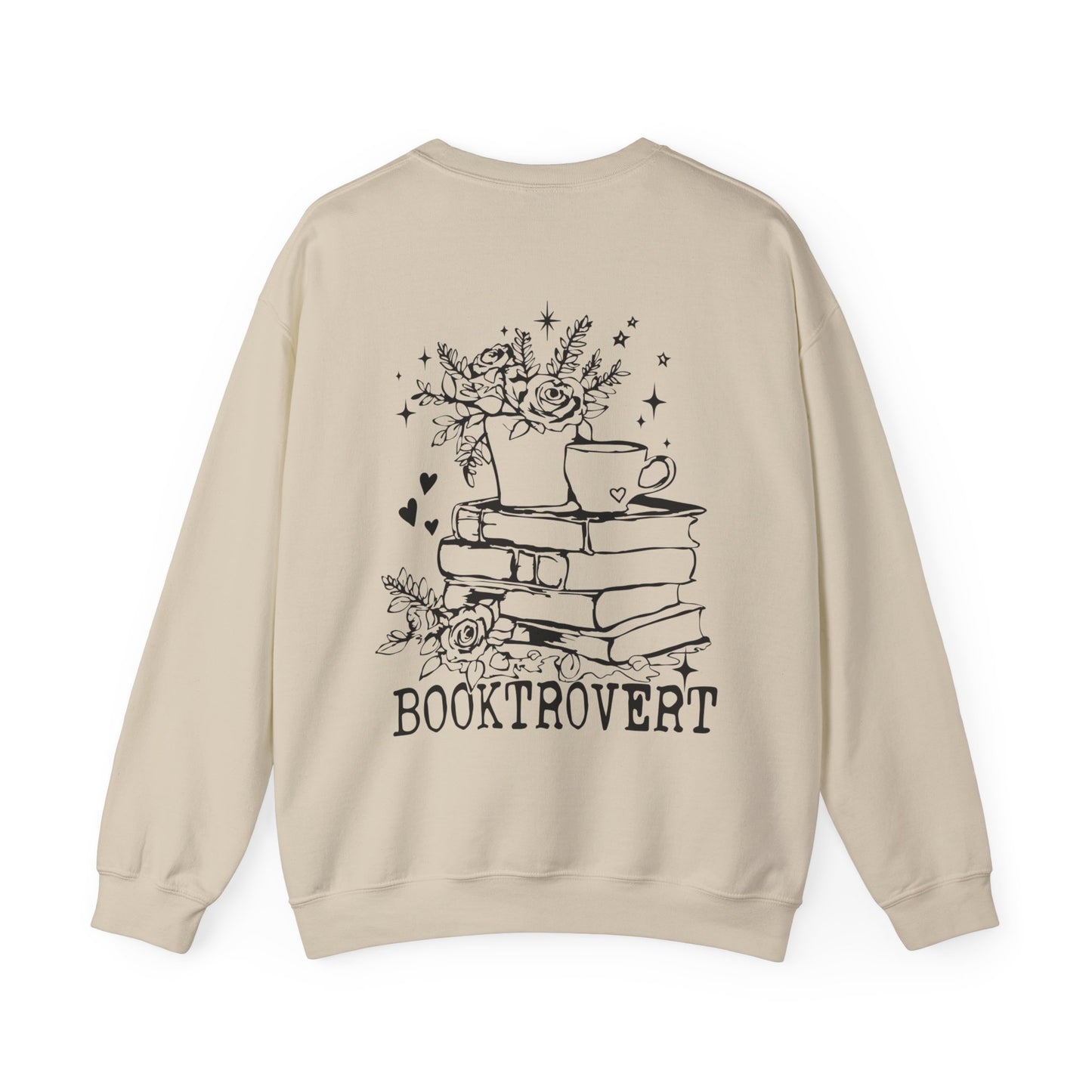 Booktrovert Black Text - Unisex Heavy Blend™ Crewneck Sweatshirt