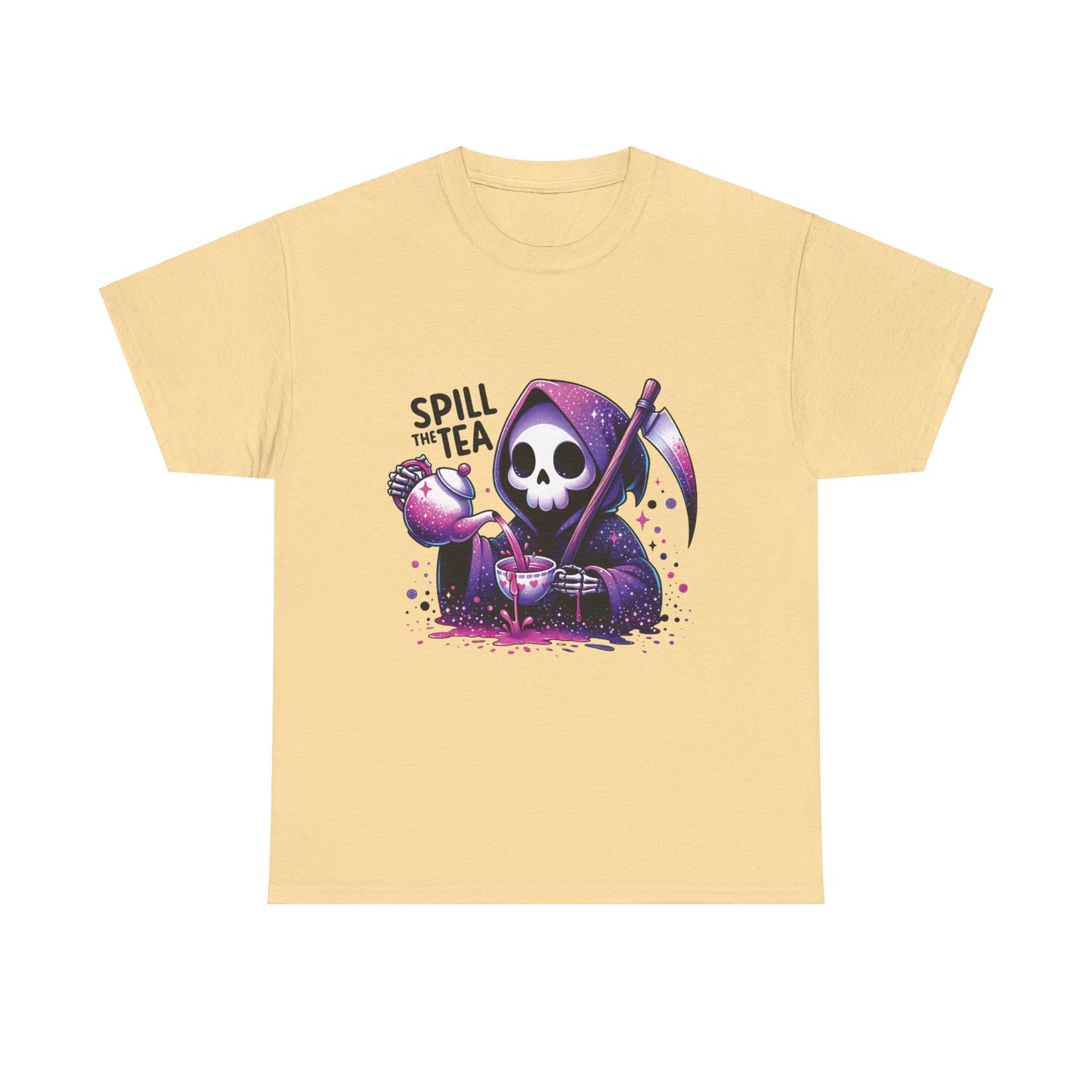 Spill the Tea Grim Reaper - Unisex Heavy Cotton Tee