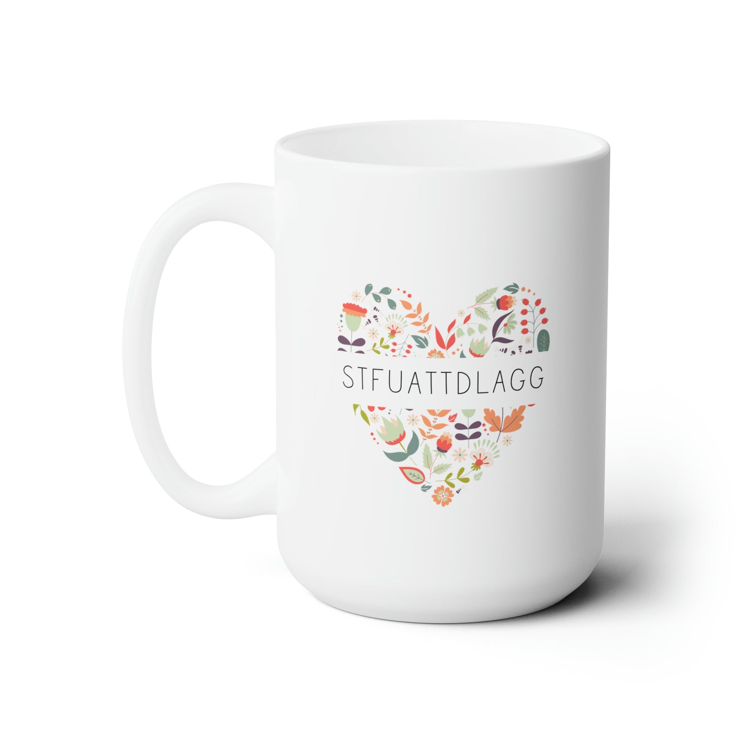 STFUATTDLAGG Flower Heart Ceramic Mug 15oz