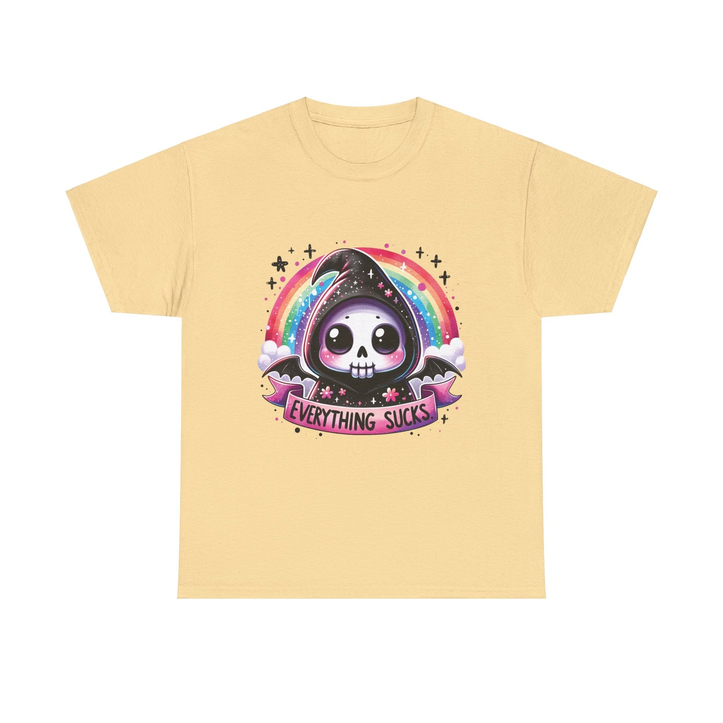 Everything Sucks Grim Reaper - Unisex Heavy Cotton Tee