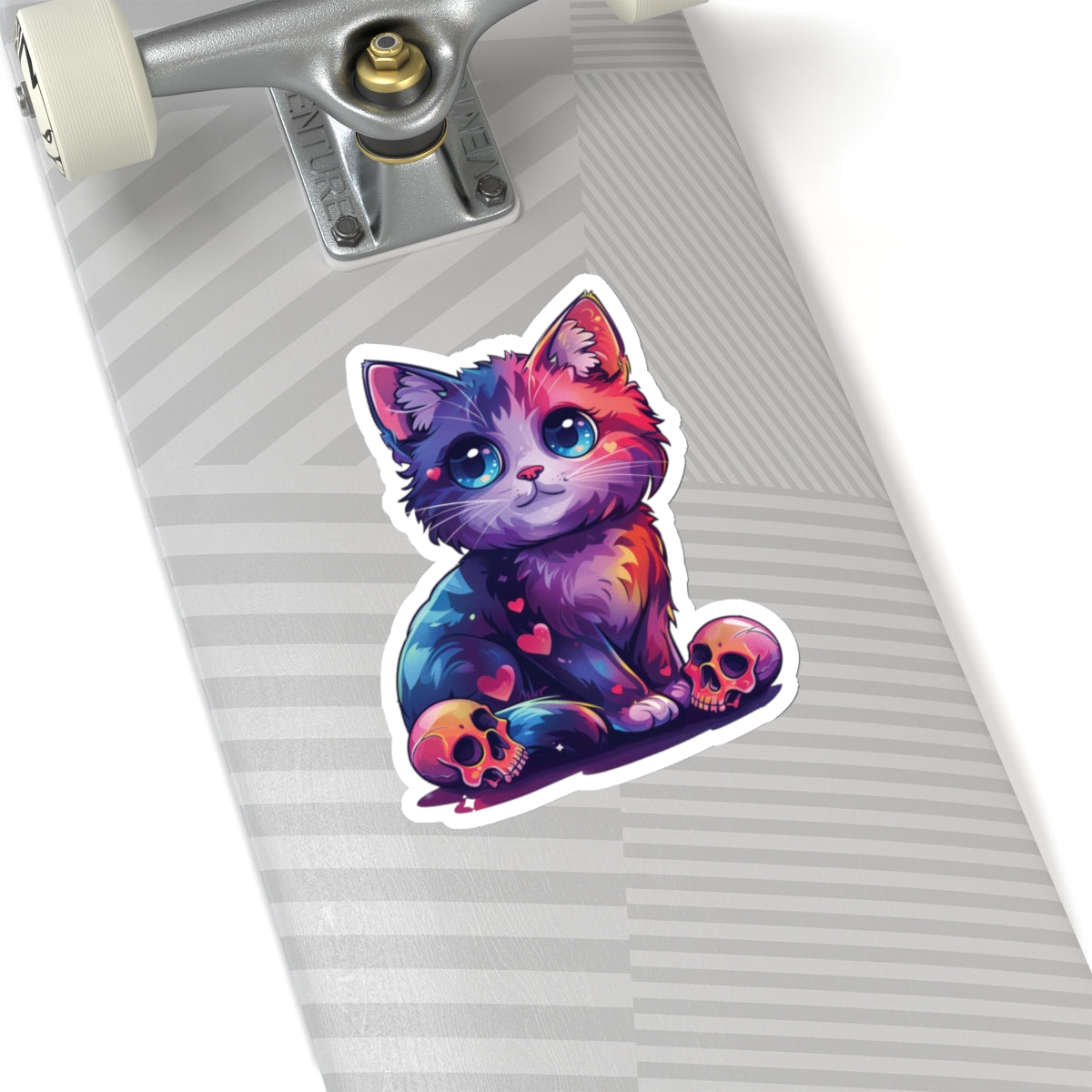 Cat and Skulls v2 - Kiss-Cut Stickers