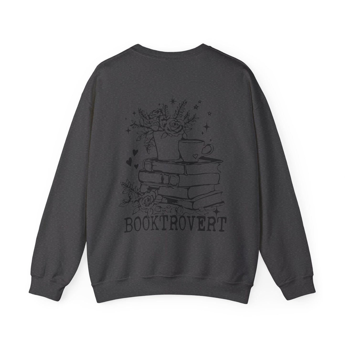 Booktrovert Black Text - Unisex Heavy Blend™ Crewneck Sweatshirt