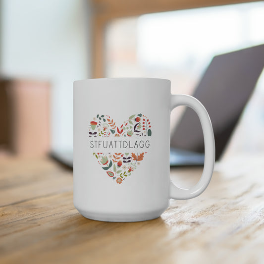 STFUATTDLAGG Flower Heart Ceramic Mug 15oz