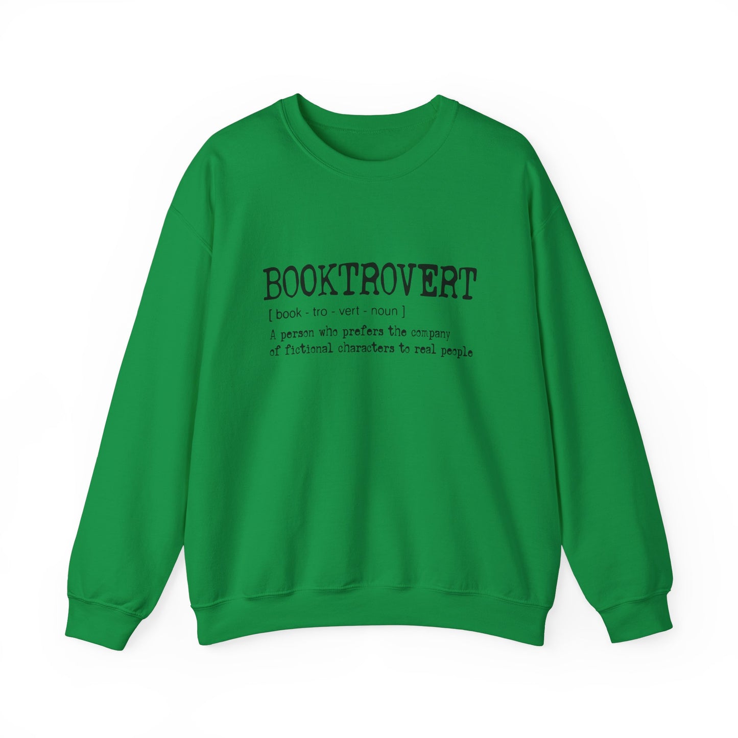 Booktrovert Black Text - Unisex Heavy Blend™ Crewneck Sweatshirt