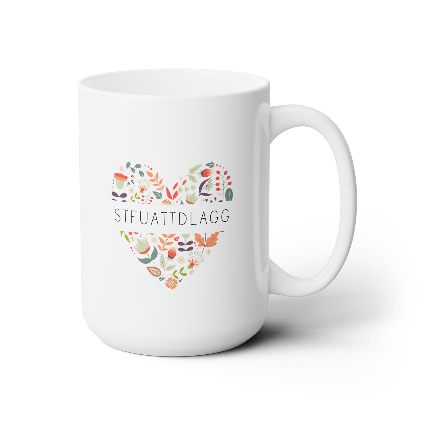 STFUATTDLAGG Flower Heart Ceramic Mug 15oz