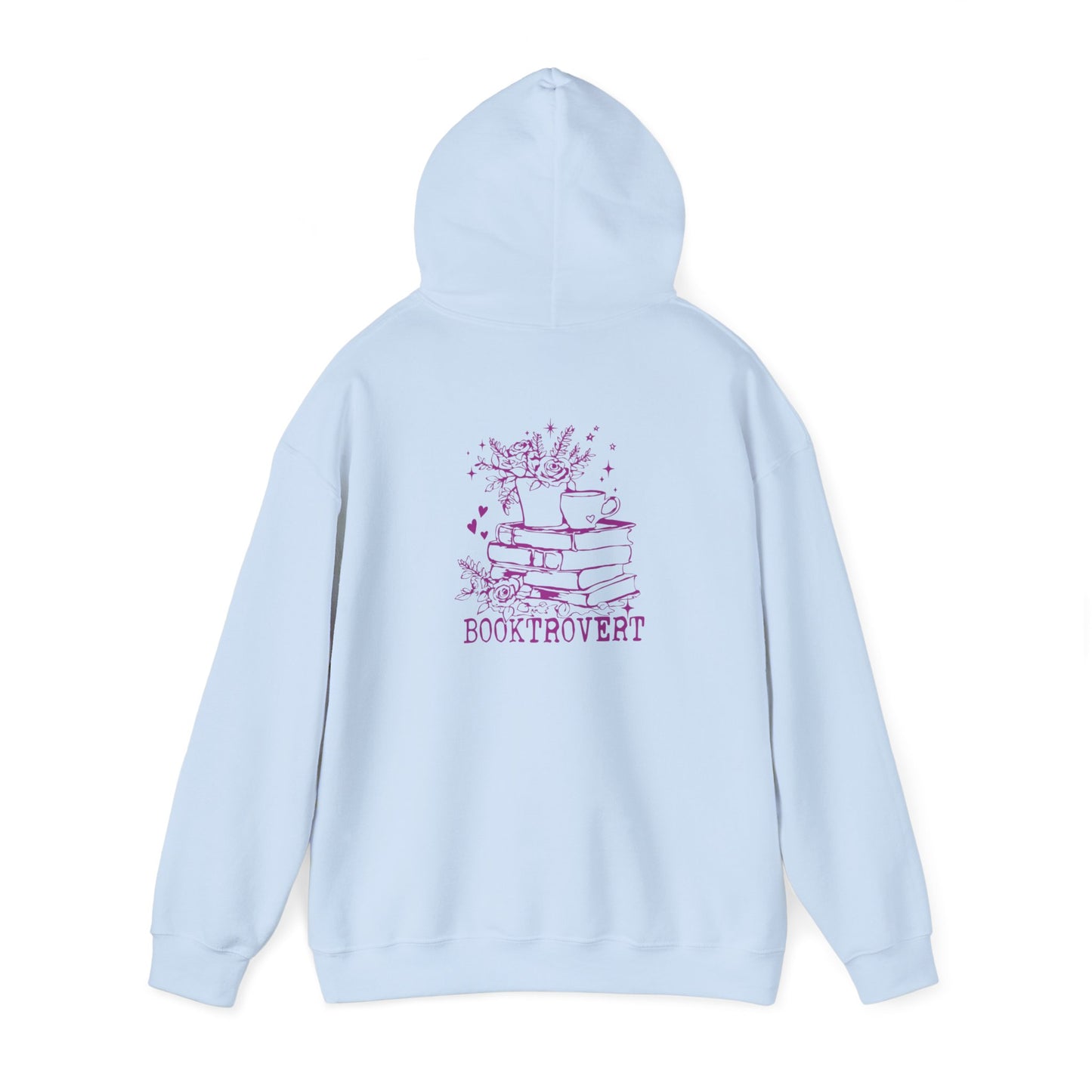 Booktrovert Hoody - Pink Text - Unisex Heavy Blend™ Hooded Sweatshirt