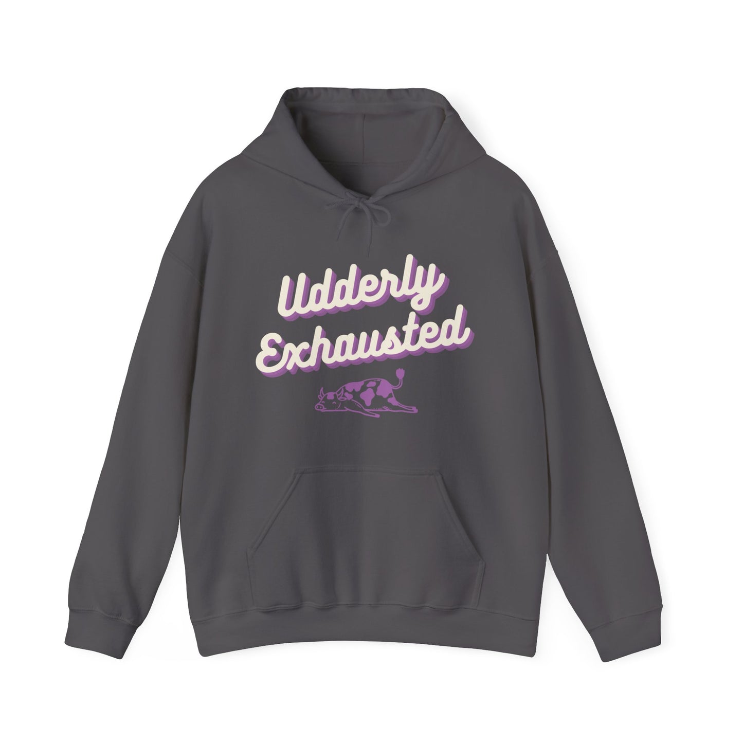 Udderly Exhausted - Unisex Heavy Blend™ Hooded Sweatshirt