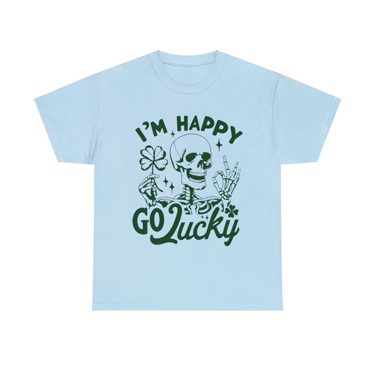 Happy Go Lucky- Unisex Heavy Cotton Tee