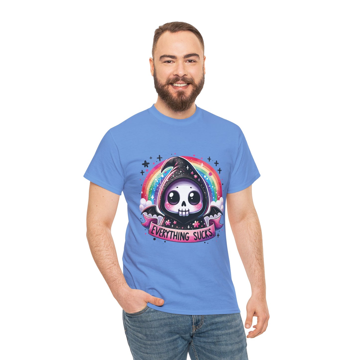 Everything Sucks Grim Reaper - Unisex Heavy Cotton Tee