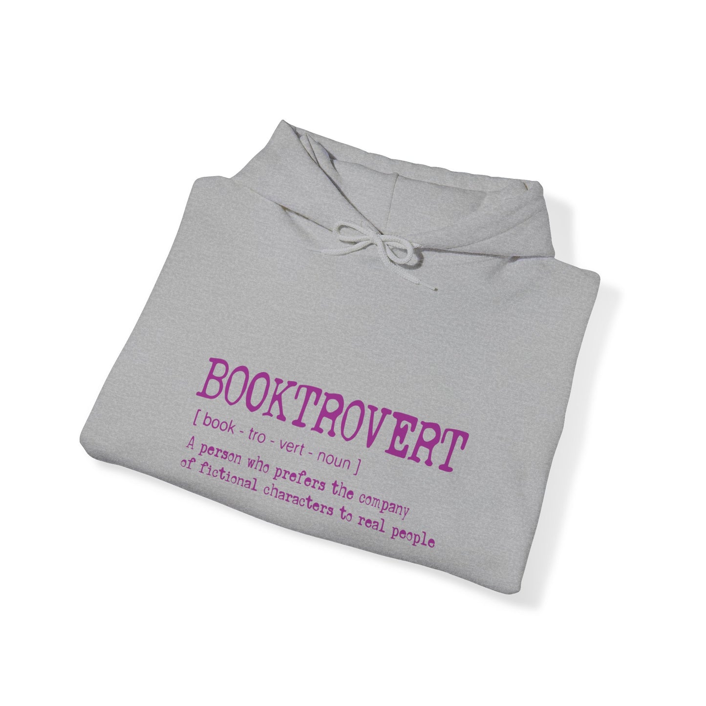 Booktrovert Hoody - Pink Text - Unisex Heavy Blend™ Hooded Sweatshirt