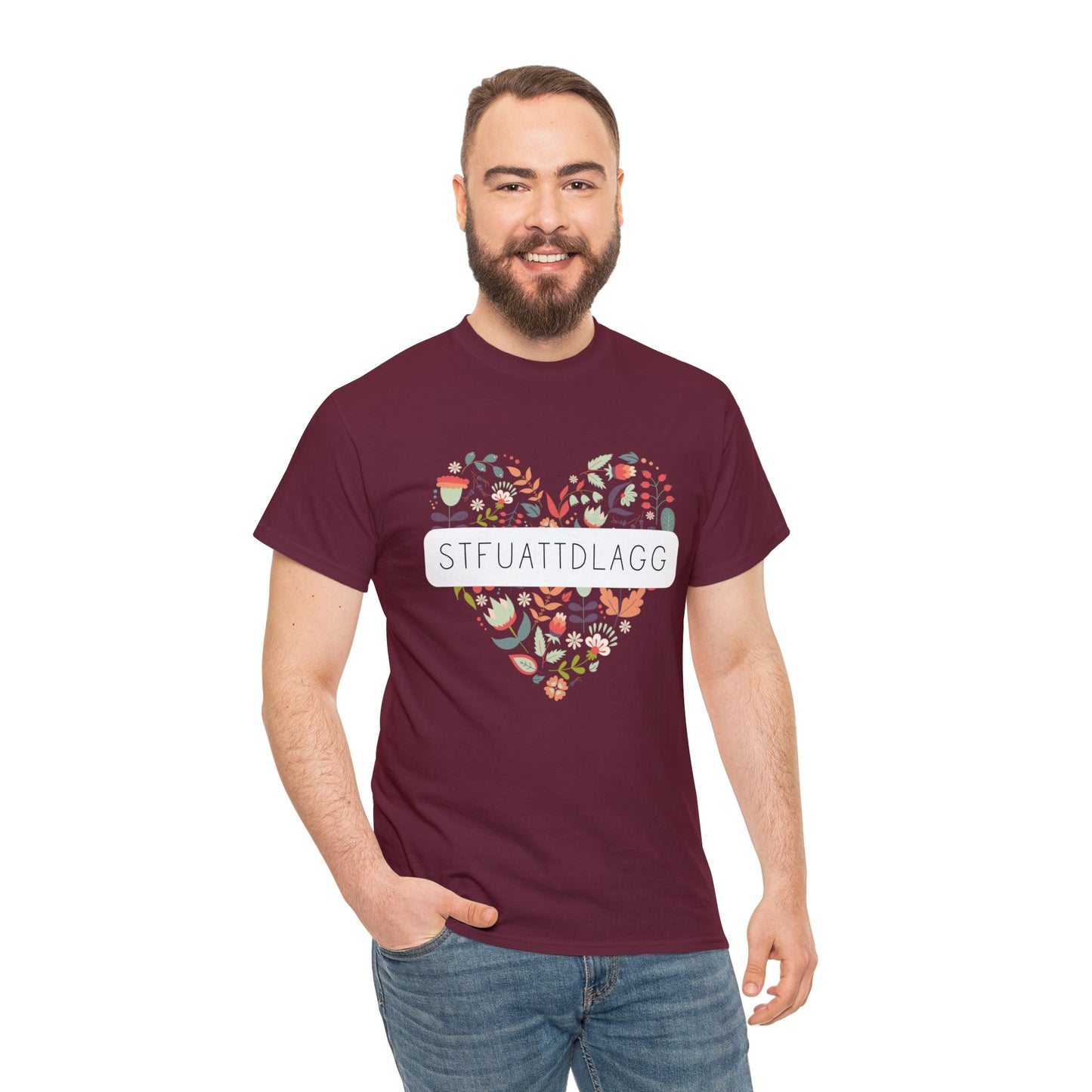 STFUATTDLAGG Flower Heart - Unisex Heavy Cotton Tee