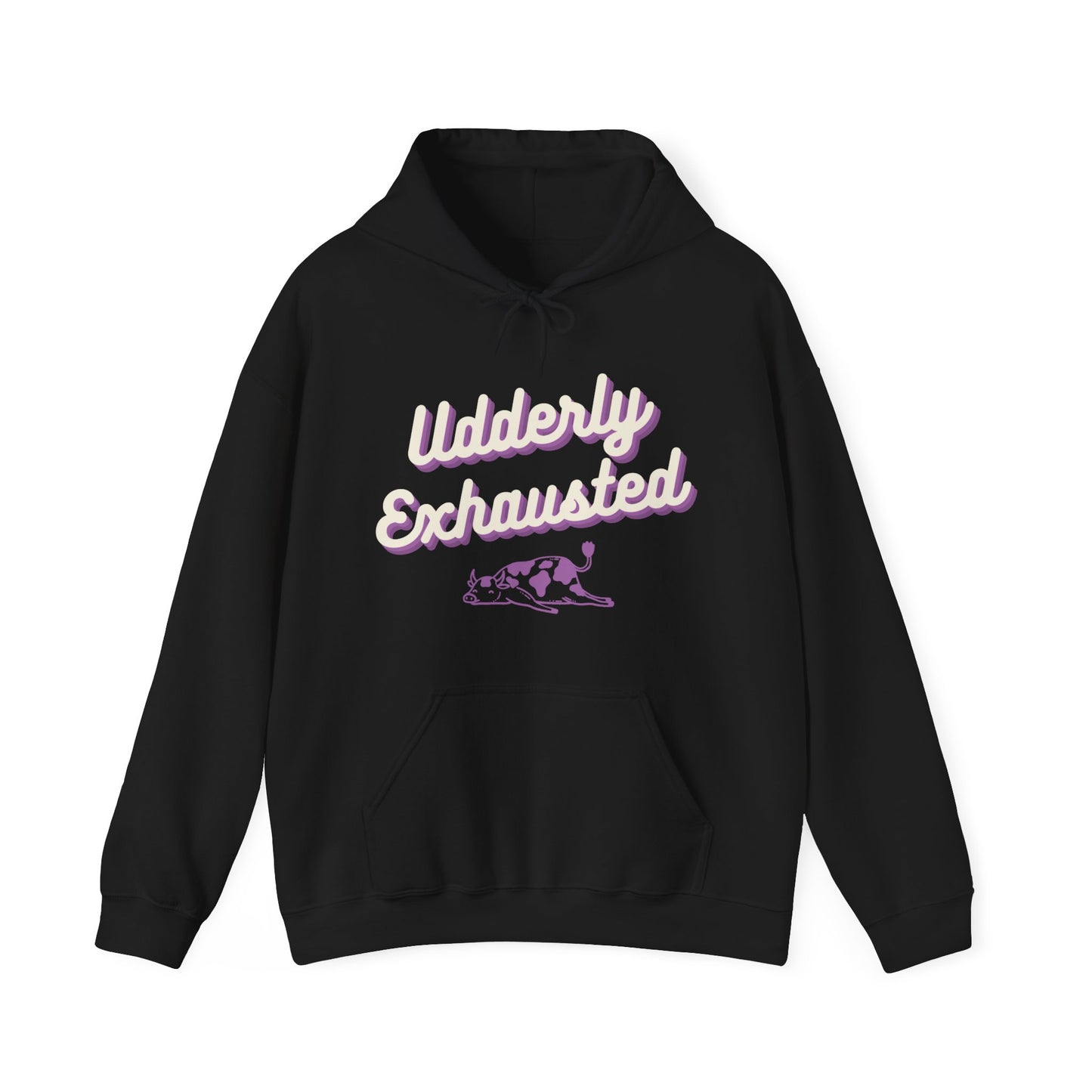 Udderly Exhausted - Unisex Heavy Blend™ Hooded Sweatshirt