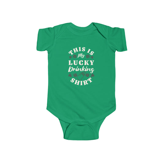 This Is My Lucky Drinking Shirt Bottle - Infant Fine Jersey Bodysuit