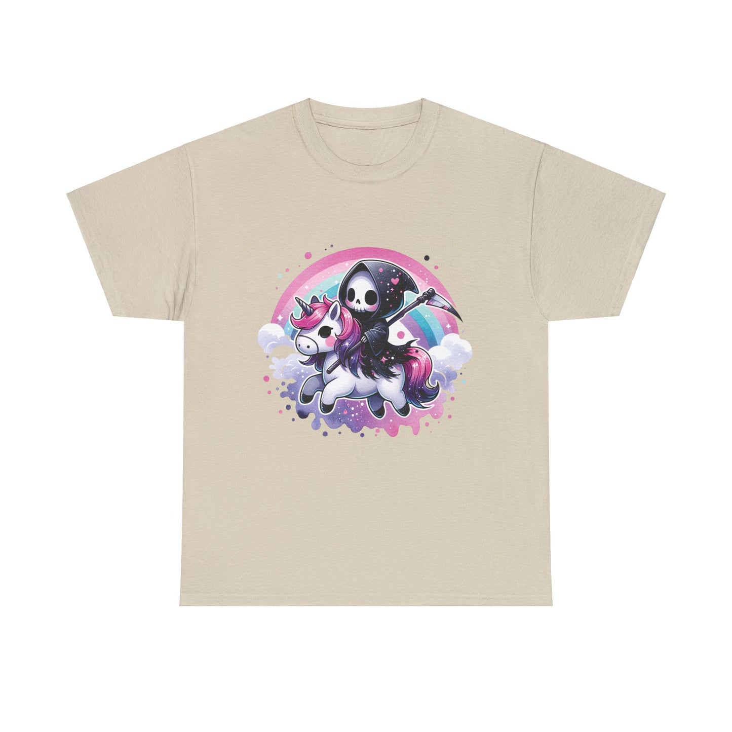 Grim Reaper Unicorn - Unisex Heavy Cotton Tee