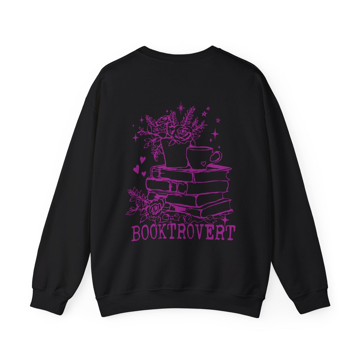 Booktrovert Pink Text - Unisex Heavy Blend™ Crewneck Sweatshirt