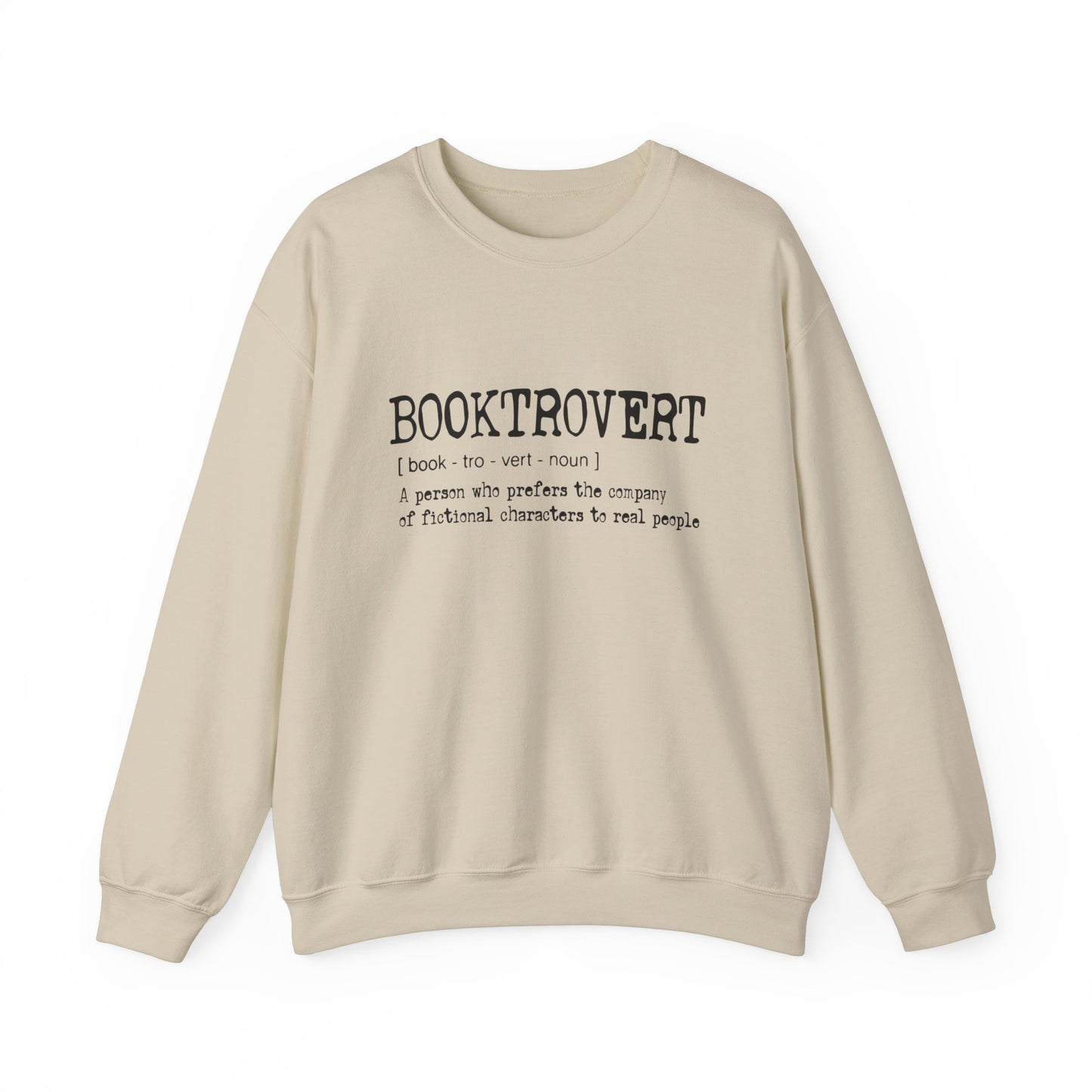 Booktrovert Black Text - Unisex Heavy Blend™ Crewneck Sweatshirt