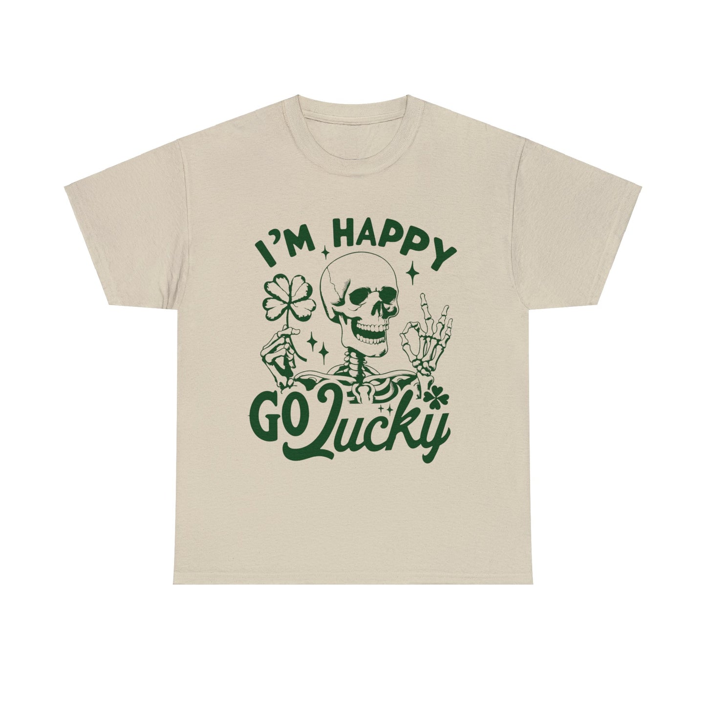 Happy Go Lucky- Unisex Heavy Cotton Tee