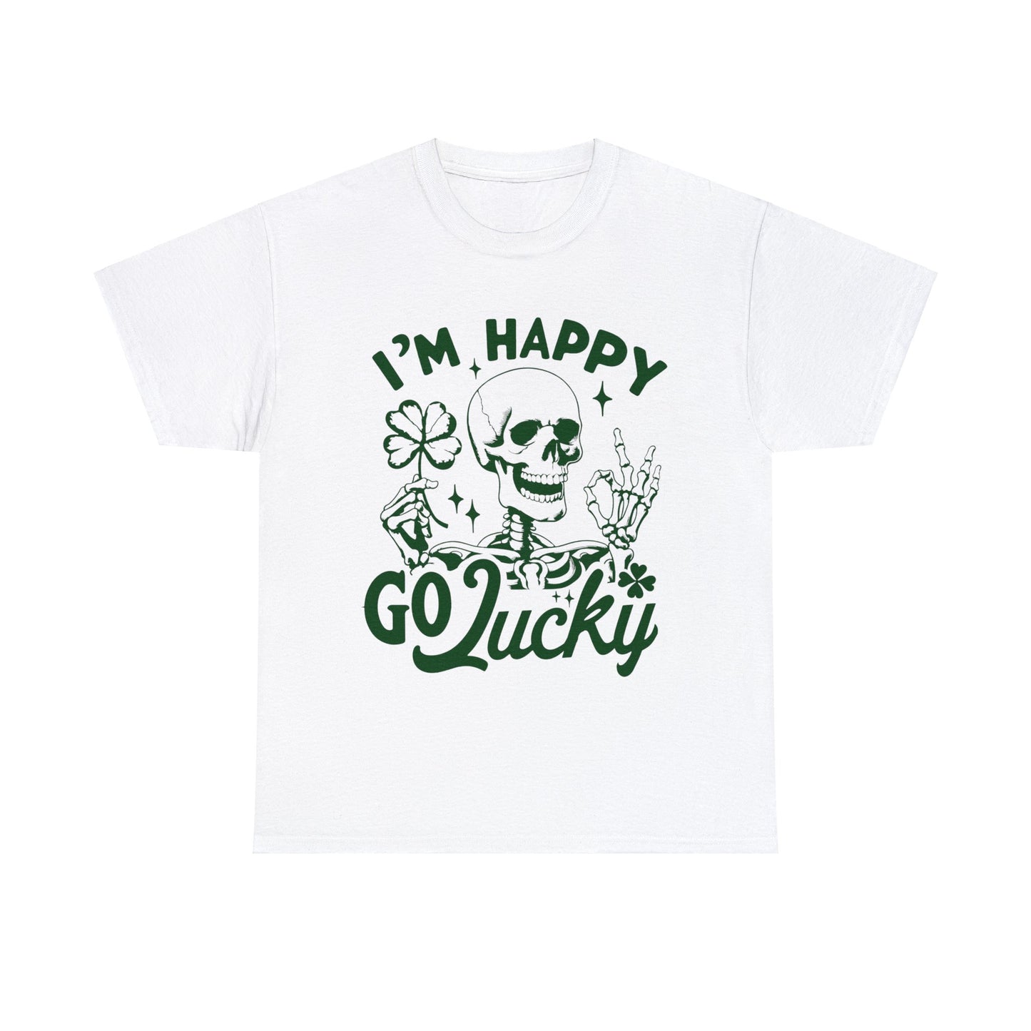 Happy Go Lucky- Unisex Heavy Cotton Tee