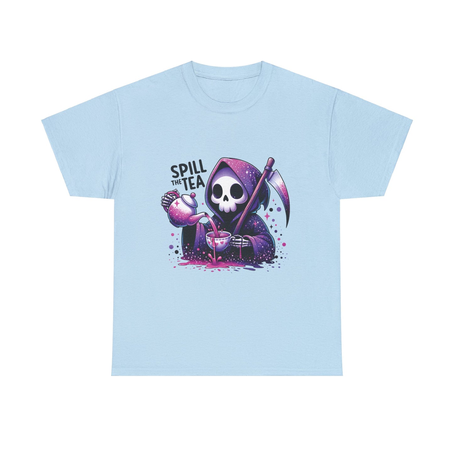 Spill the Tea Grim Reaper - Unisex Heavy Cotton Tee