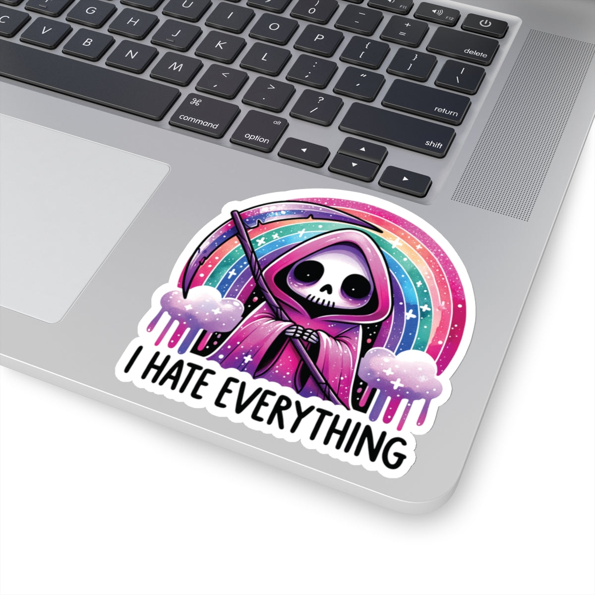 I Hate Everything Grim Reaper - Kiss-Cut Stickers