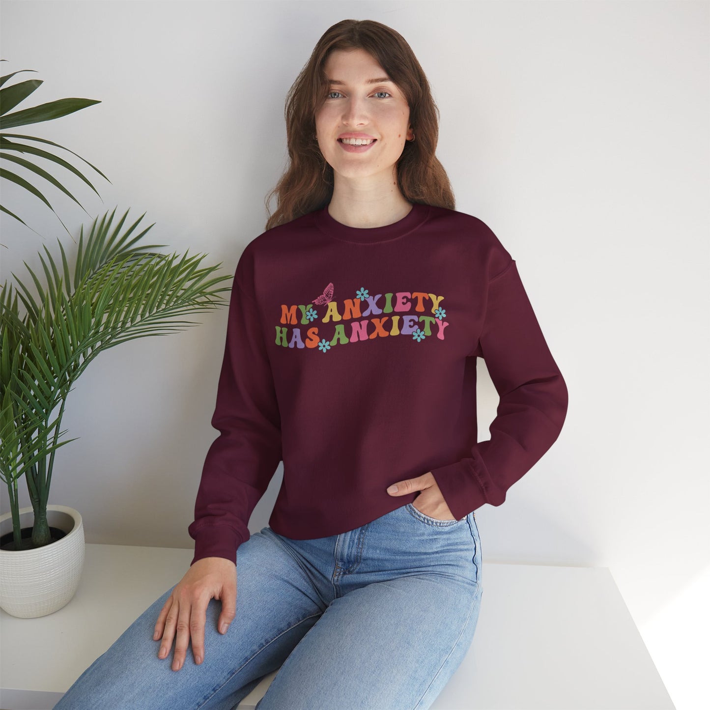 My Anxiety Has Anxiety - Unisex Heavy Blend™ Crewneck Sweatshirt