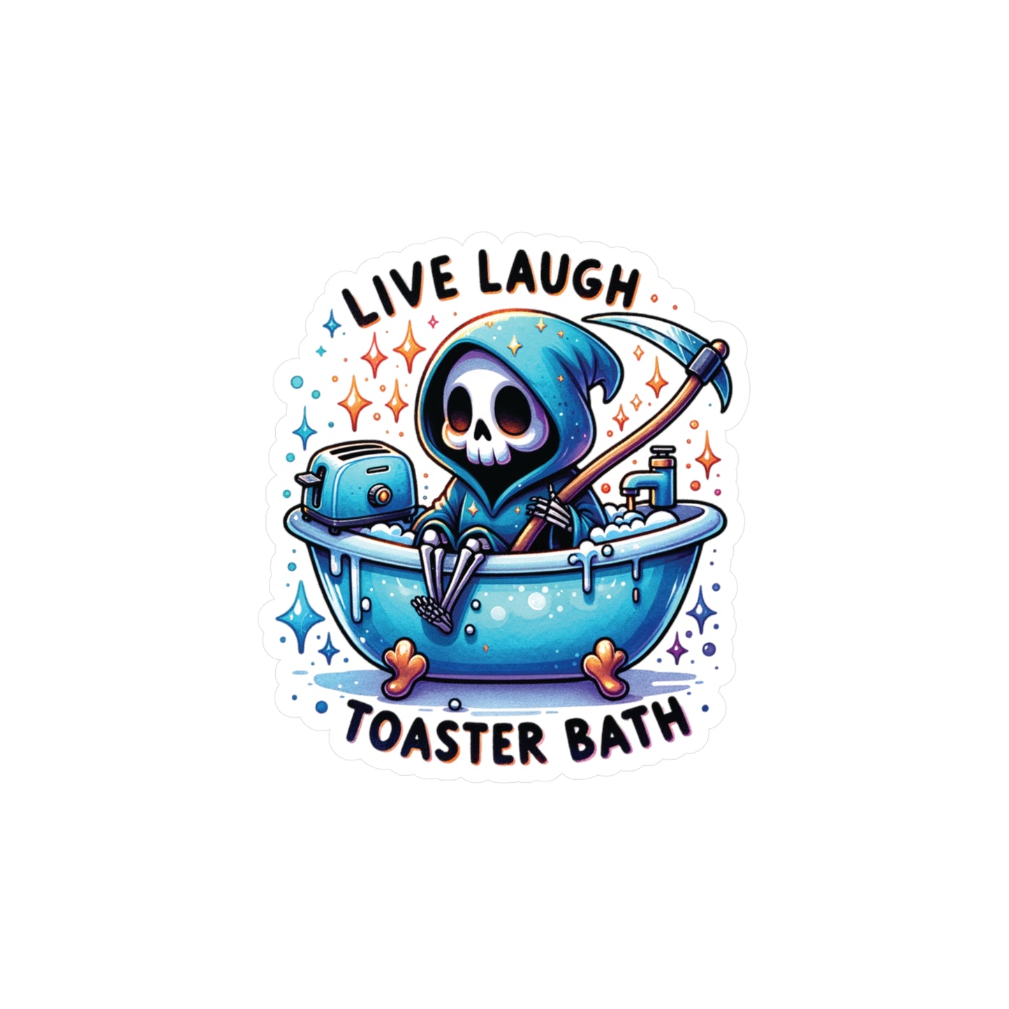 Live Laugh Toaster Bath - Kiss-Cut Vinyl Decals