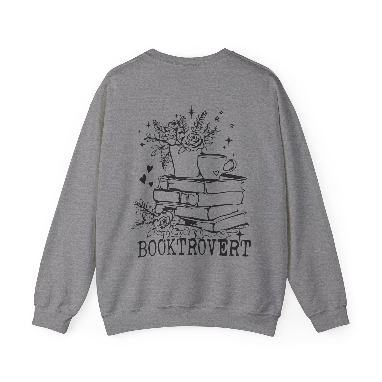 Booktrovert Black Text - Unisex Heavy Blend™ Crewneck Sweatshirt