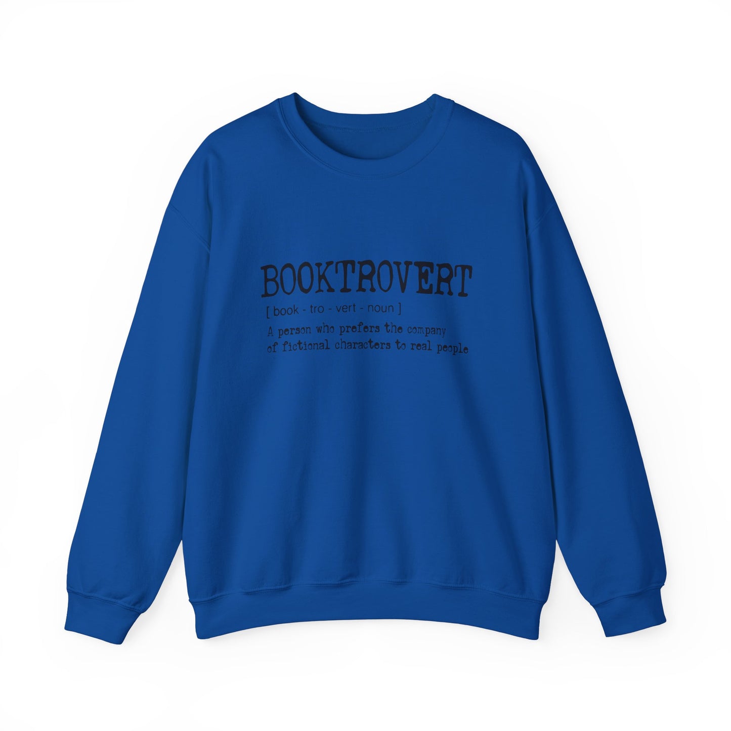 Booktrovert Black Text - Unisex Heavy Blend™ Crewneck Sweatshirt