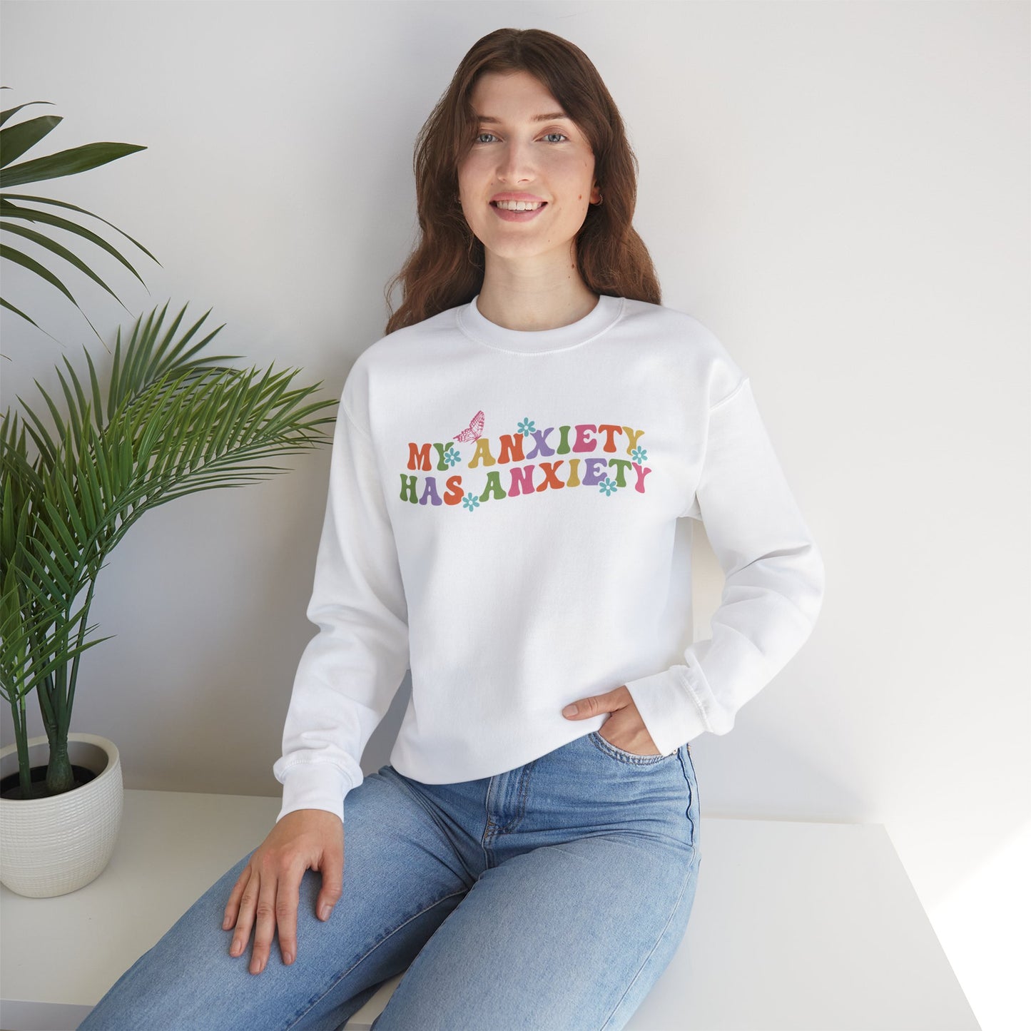 My Anxiety Has Anxiety - Unisex Heavy Blend™ Crewneck Sweatshirt