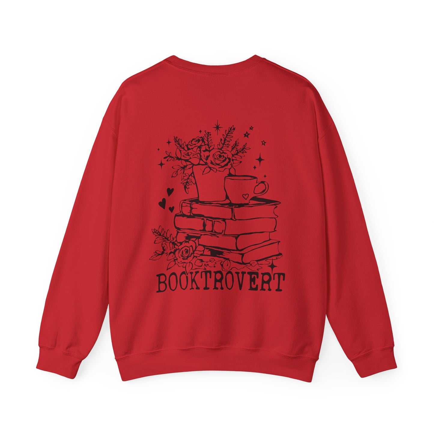 Booktrovert Black Text - Unisex Heavy Blend™ Crewneck Sweatshirt