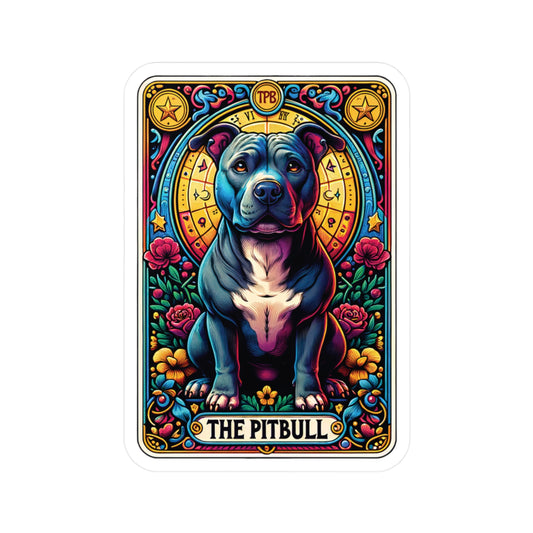 The Pitbull Tarot Card - Kiss-Cut Vinyl Decals