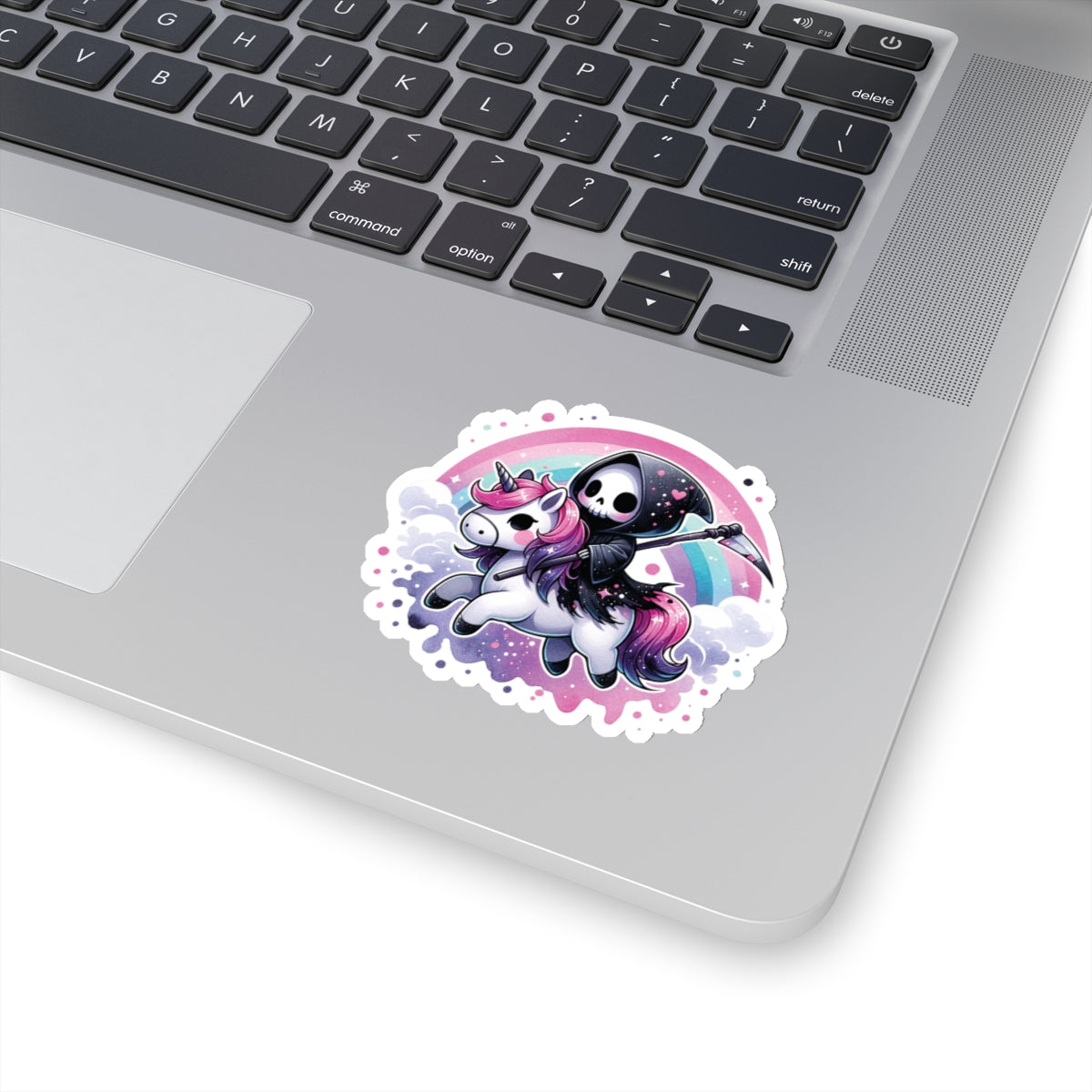 Grim Reaper Unicorn - Kiss-Cut Stickers