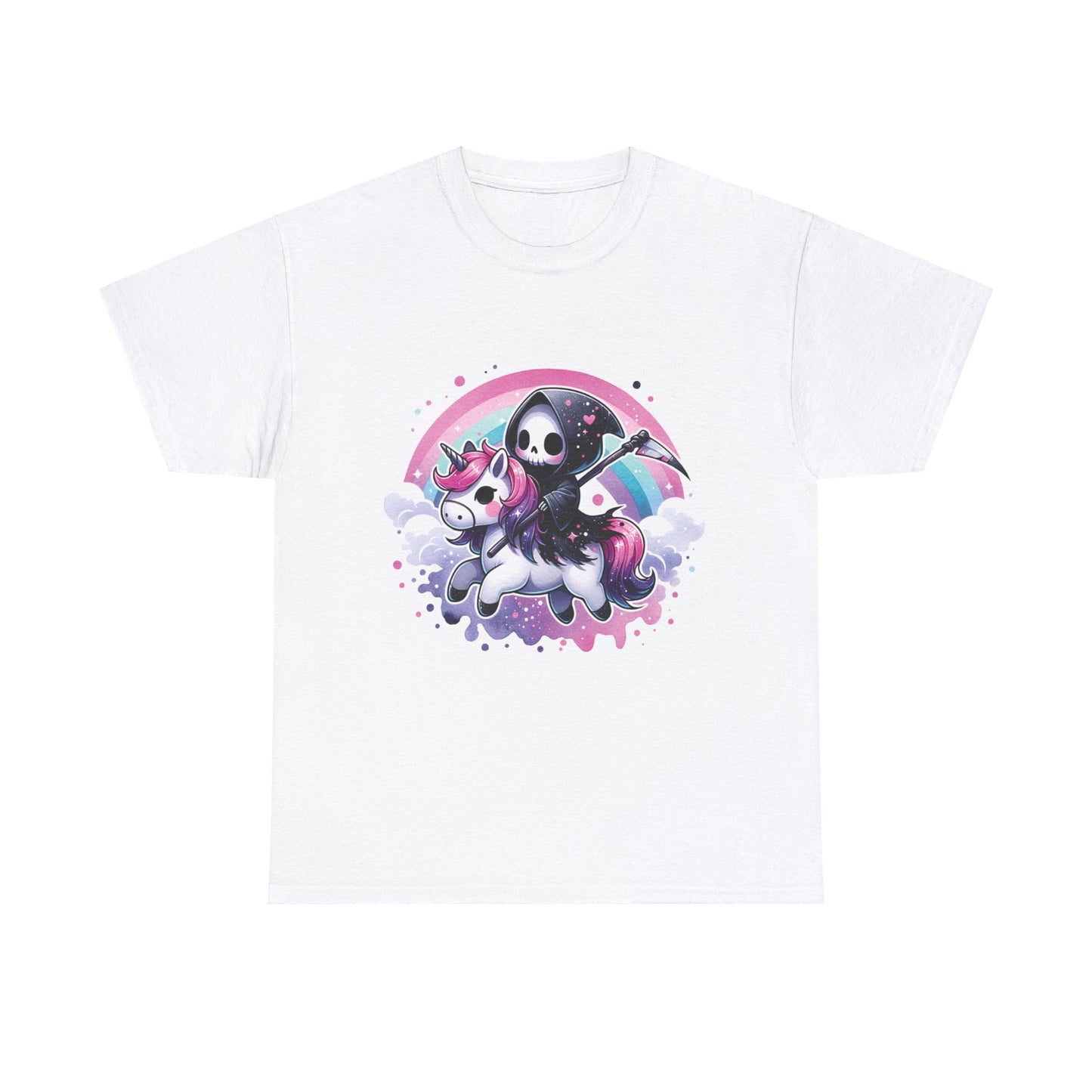 Grim Reaper Unicorn - Unisex Heavy Cotton Tee