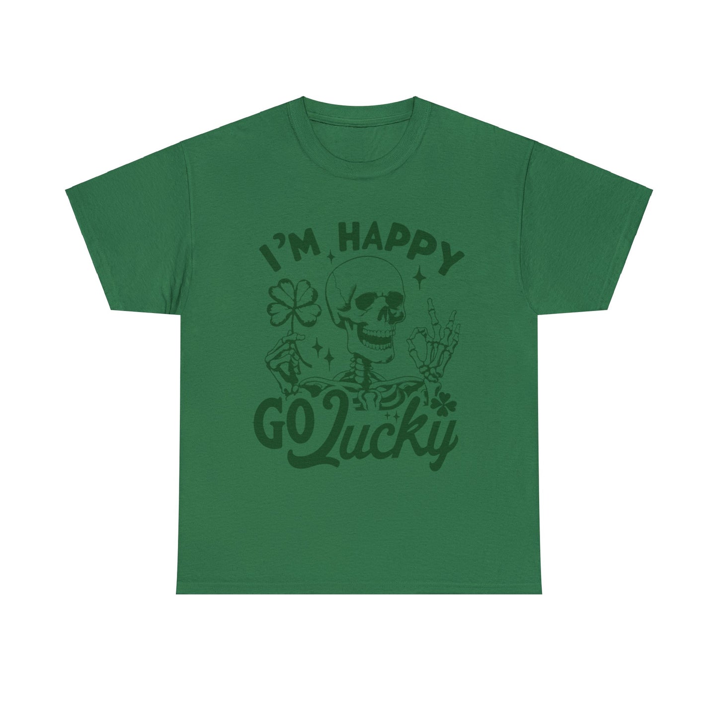 Happy Go Lucky- Unisex Heavy Cotton Tee