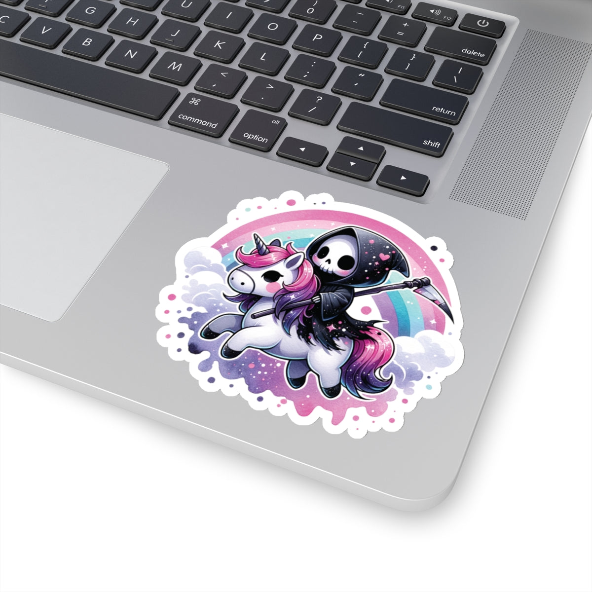 Grim Reaper Unicorn - Kiss-Cut Stickers