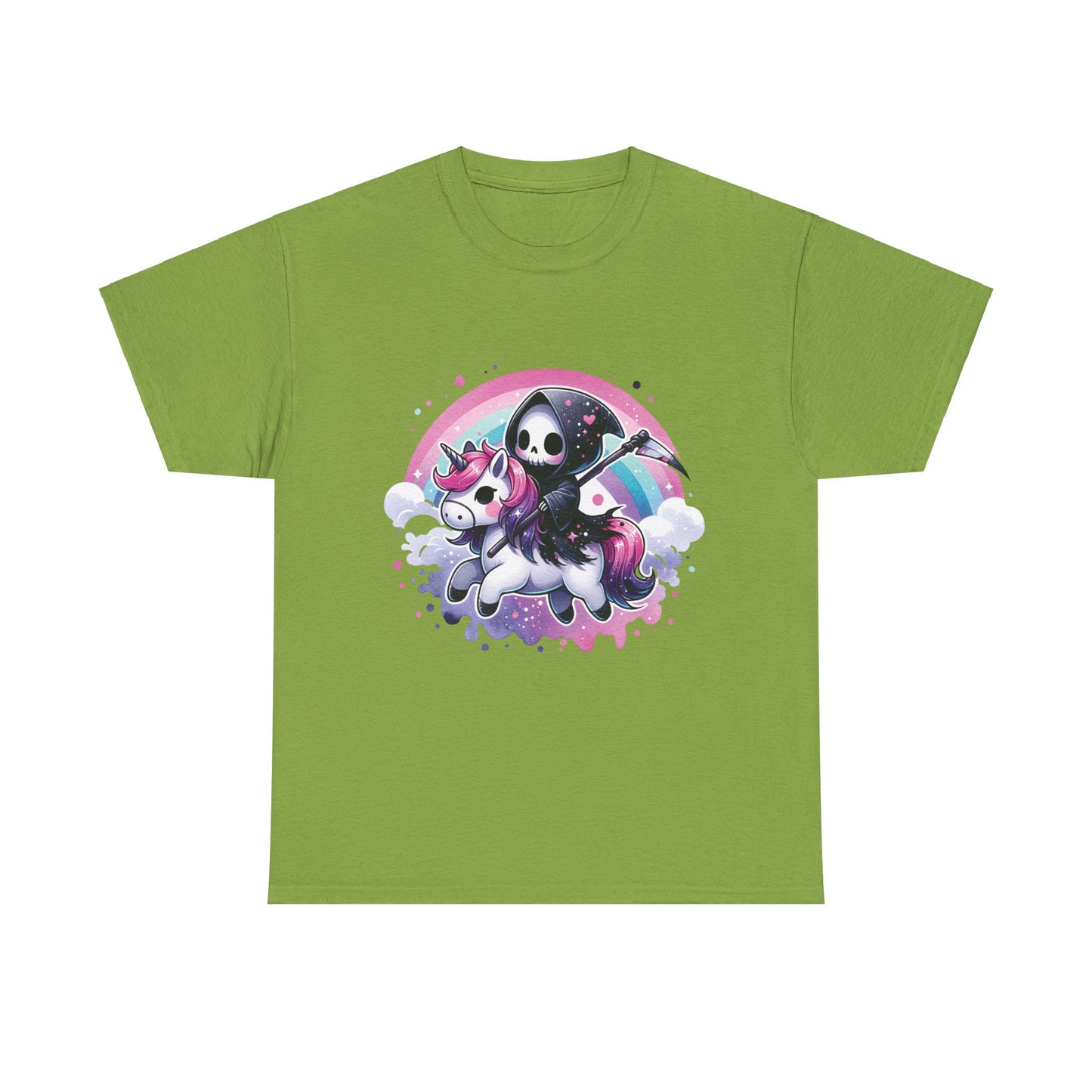 Grim Reaper Unicorn - Unisex Heavy Cotton Tee